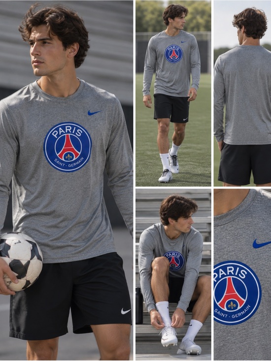 Nike Other - Nike Paris Saint-Germain Dri-FIT Legend Long Sleeve Tee Gray Sz L